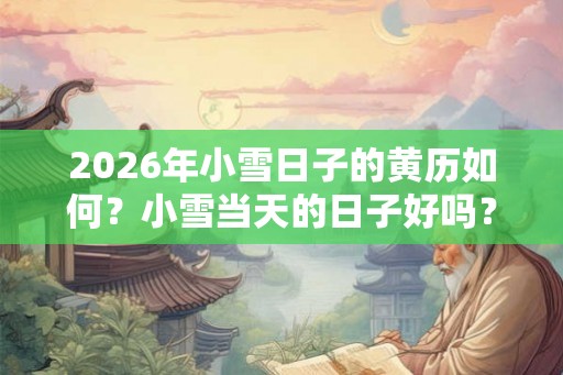 2026年小雪日子的黄历如何？小雪当天的日子好吗？