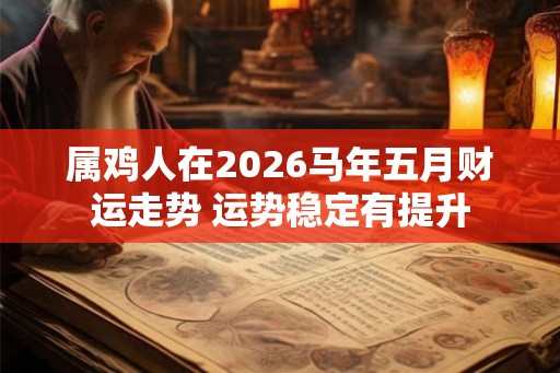 属鸡人在2026马年五月财运走势 运势稳定有提升