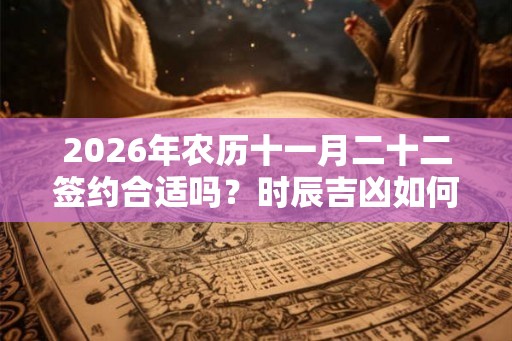 2026年农历十一月二十二签约合适吗？时辰吉凶如何？