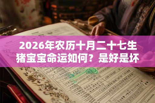 2026年农历十月二十七生猪宝宝命运如何？是好是坏？