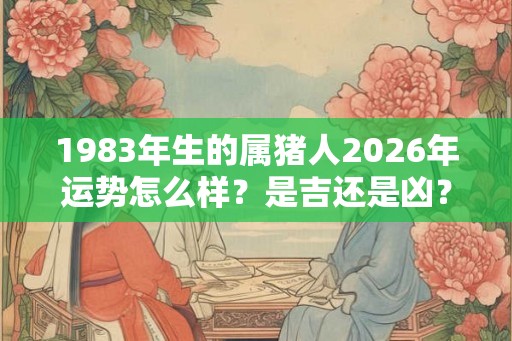 1983年生的属猪人2026年运势怎么样？是吉还是凶？