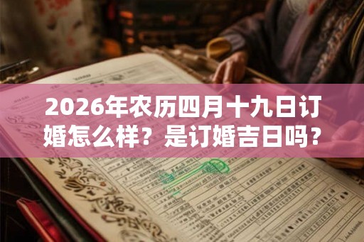 2026年农历四月十九日订婚怎么样？是订婚吉日吗？