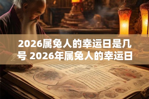 2026属兔人的幸运日是几号 2026年属兔人的幸运日是哪天