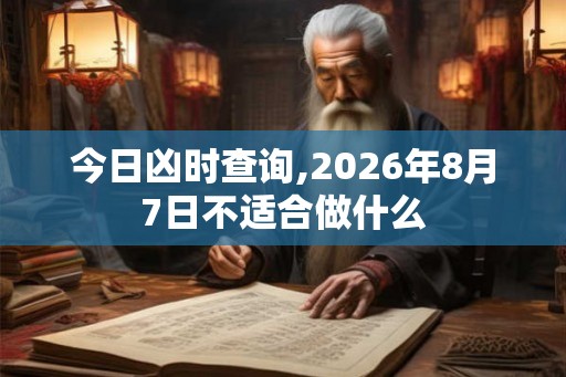 今日凶时查询,2026年8月7日不适合做什么