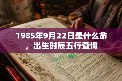 1985年9月22日是什么命，出生时辰五行查询