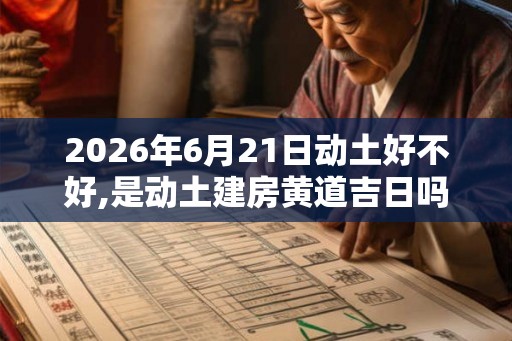 2026年6月21日动土好不好,是动土建房黄道吉日吗