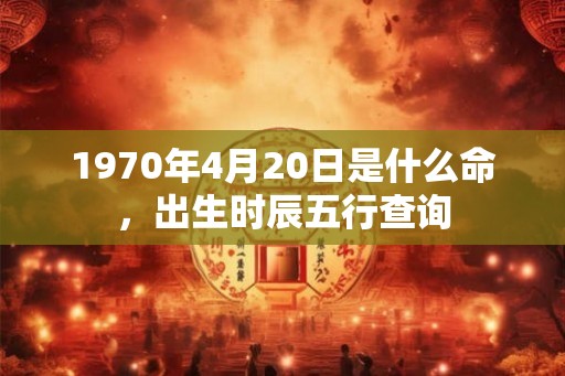 1970年4月20日是什么命，出生时辰五行查询