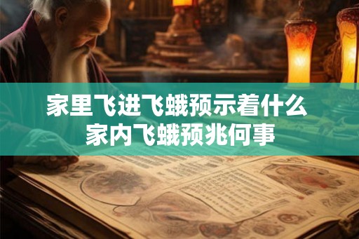 家里飞进飞蛾预示着什么 家内飞蛾预兆何事 家里飞进飞蛾预示着什么 家内飞蛾预兆何事