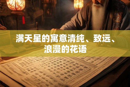 满天星的寓意清纯、致远、浪漫的花语