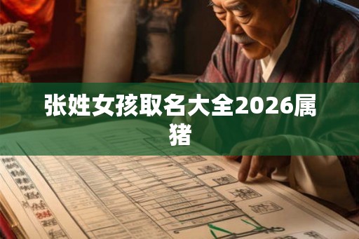 张姓女孩取名大全2026属猪