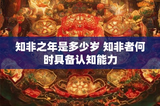 知非之年是多少岁 知非者何时具备认知能力