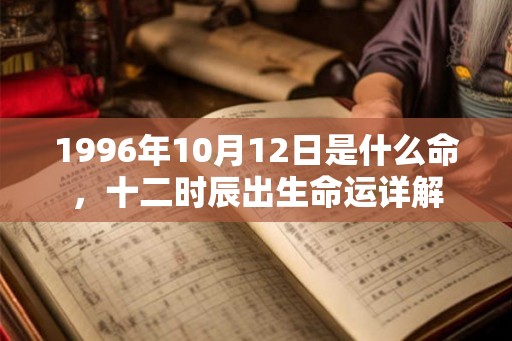 1996年10月12日是什么命，十二时辰出生命运详解