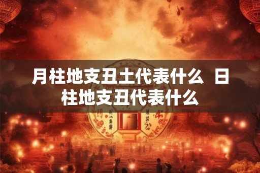 月柱地支丑土代表什么  日柱地支丑代表什么
