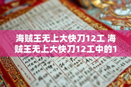 海贼王无上大快刀12工 海贼王无上大快刀12工中的12工