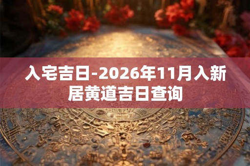 入宅吉日-2026年11月入新居黄道吉日查询