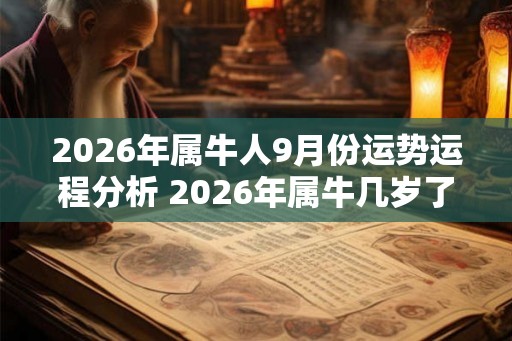 2026年属牛人9月份运势运程分析 2026年属牛几岁了 2026年属牛人9月份运势运程分析 2026年属牛几岁了