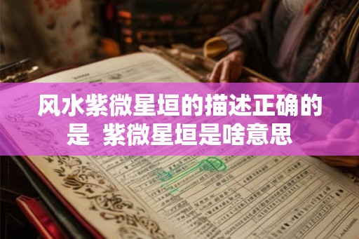 风水紫微星垣的描述正确的是  紫微星垣是啥意思