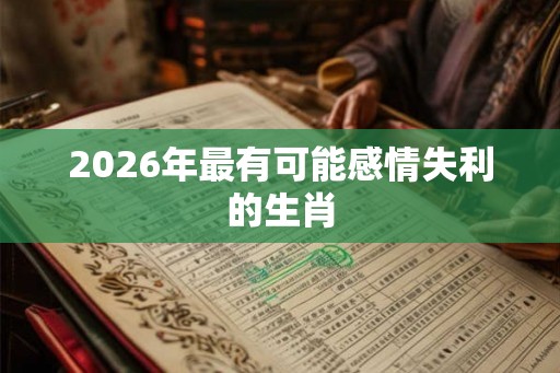 2026年最有可能感情失利的生肖