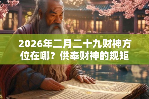 2026年二月二十九财神方位在哪？供奉财神的规矩