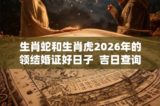 生肖蛇和生肖虎2026年的领结婚证好日子  吉日查询