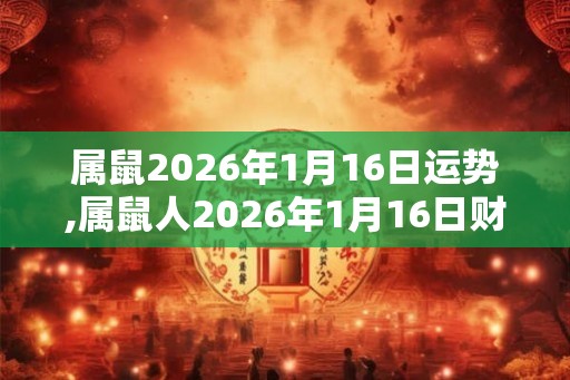 属鼠2026年1月16日运势,属鼠人2026年1月16日财运,生肖鼠2026年1月16日运势 属鼠2026年1月16日运势,属鼠人2026年1月16日财运,生肖鼠2026年1月16日运势