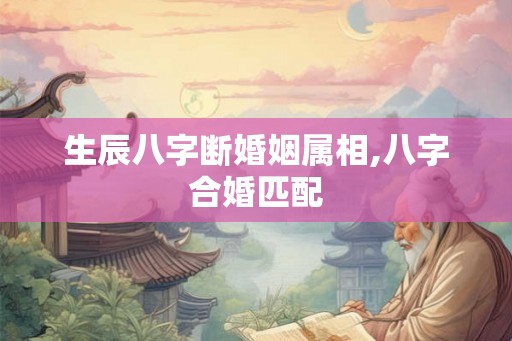 生辰八字断婚姻属相,八字合婚匹配
