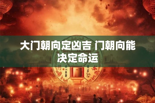 大门朝向定凶吉 门朝向能决定命运