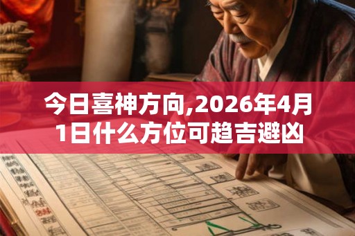 今日喜神方向,2026年4月1日什么方位可趋吉避凶
