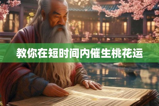 教你在短时间内催生桃花运 教你在短时间内催生桃花运