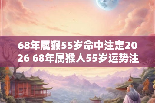 68年属猴55岁命中注定2026 68年属猴人55岁运势注定怎么样