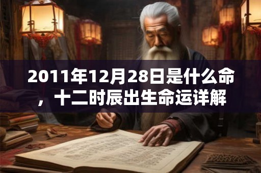 2011年12月28日是什么命，十二时辰出生命运详解
