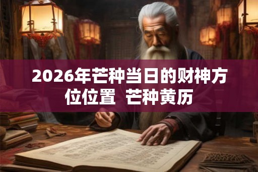 2026年芒种当日的财神方位位置  芒种黄历