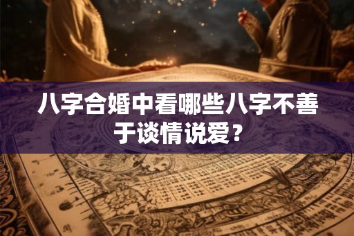 八字合婚中看哪些八字不善于谈情说爱？