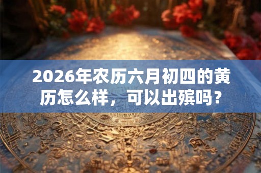 2026年农历六月初四的黄历怎么样，可以出殡吗？