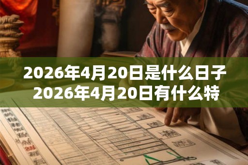 2026年4月20日是什么日子 2026年4月20日有什么特别的
