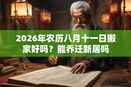 2026年农历八月十一日搬家好吗？能乔迁新居吗