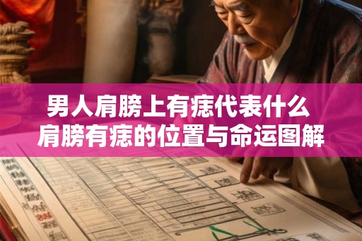 男人肩膀上有痣代表什么 肩膀有痣的位置与命运图解