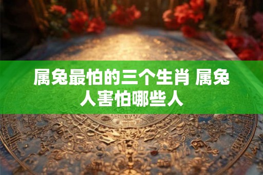 属兔最怕的三个生肖 属兔人害怕哪些人