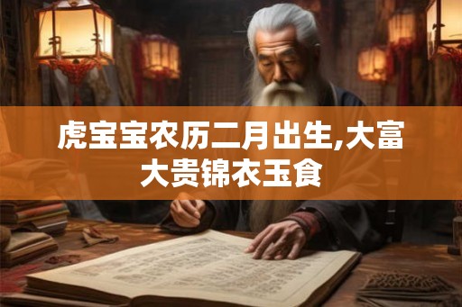 虎宝宝农历二月出生,大富大贵锦衣玉食