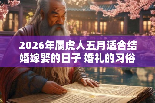 2026年属虎人五月适合结婚嫁娶的日子 婚礼的习俗和讲究 2026年属虎人五月适合结婚嫁娶的日子 婚礼的习俗和讲究