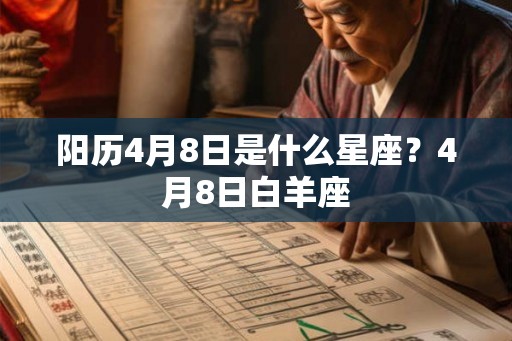 阳历4月8日是什么星座？4月8日白羊座