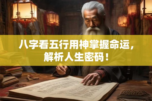 八字看五行用神掌握命运,解析人生密码! 八字看五行用神掌握命运,解析人生密码!