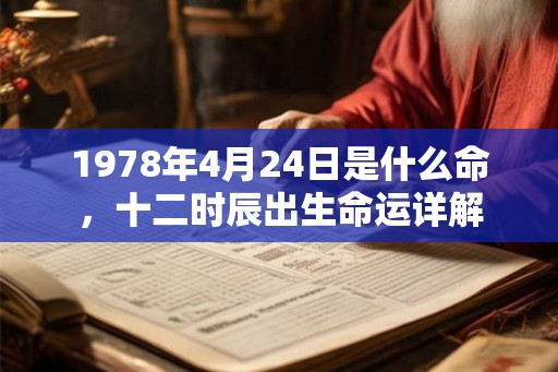 1978年4月24日是什么命，十二时辰出生命运详解