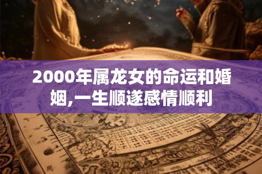 2000年属龙女的命运和婚姻,一生顺遂感情顺利