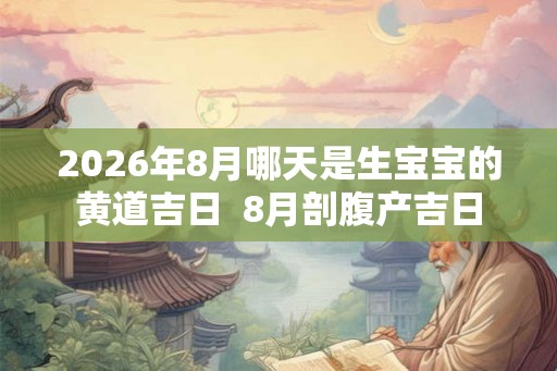 2026年8月哪天是生宝宝的黄道吉日  8月剖腹产吉日
