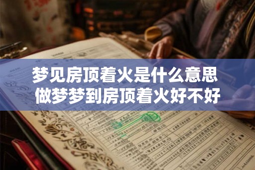 梦见房顶着火是什么意思 做梦梦到房顶着火好不好