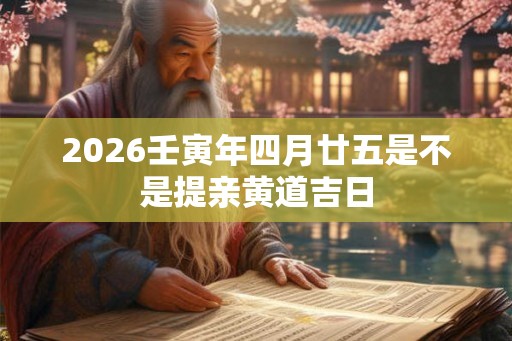 2026壬寅年四月廿五是不是提亲黄道吉日