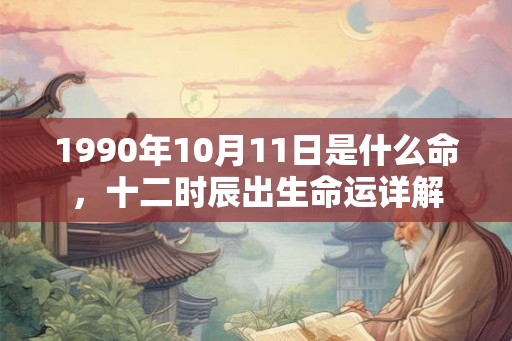 1990年10月11日是什么命，十二时辰出生命运详解