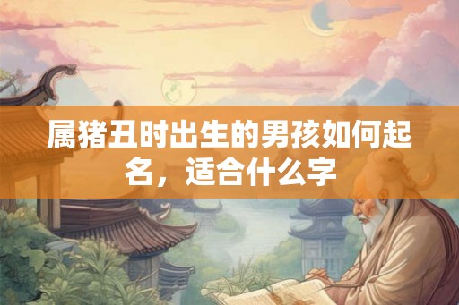 属猪丑时出生的男孩如何起名，适合什么字