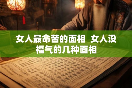 女人最命苦的面相  女人没福气的几种面相